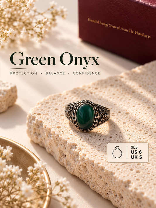 Green Onyx Heritage Ring