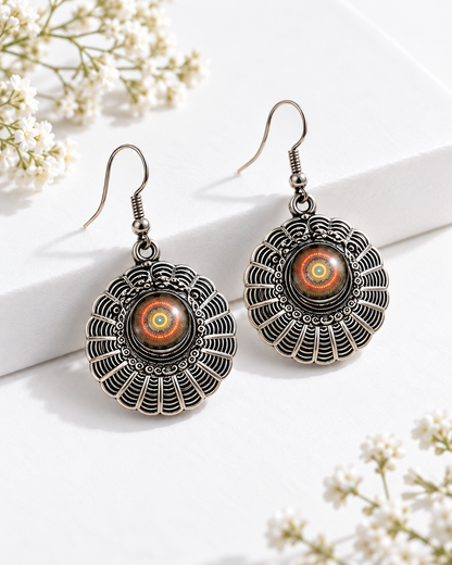 Tribal Mosaic Gemstone Earrings