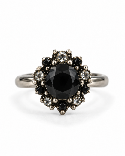 Natural Black Onyx Strength Ring