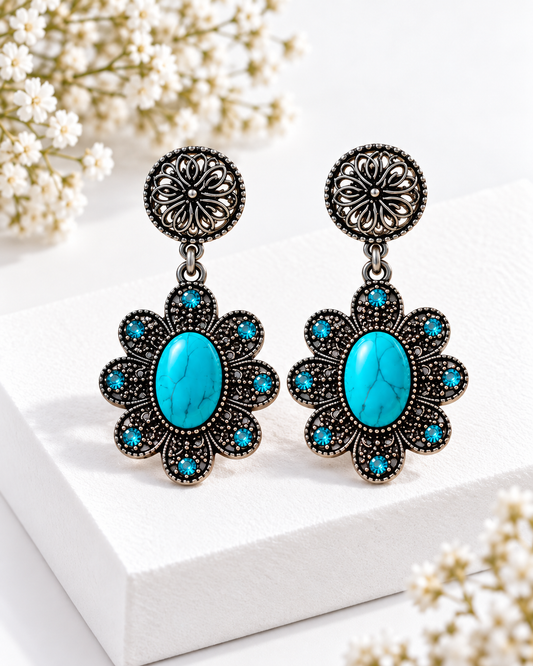 Turquoise Bloom Earrings