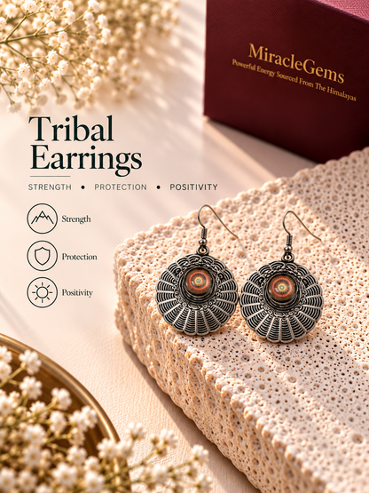 Tribal Mosaic Gemstone Earrings
