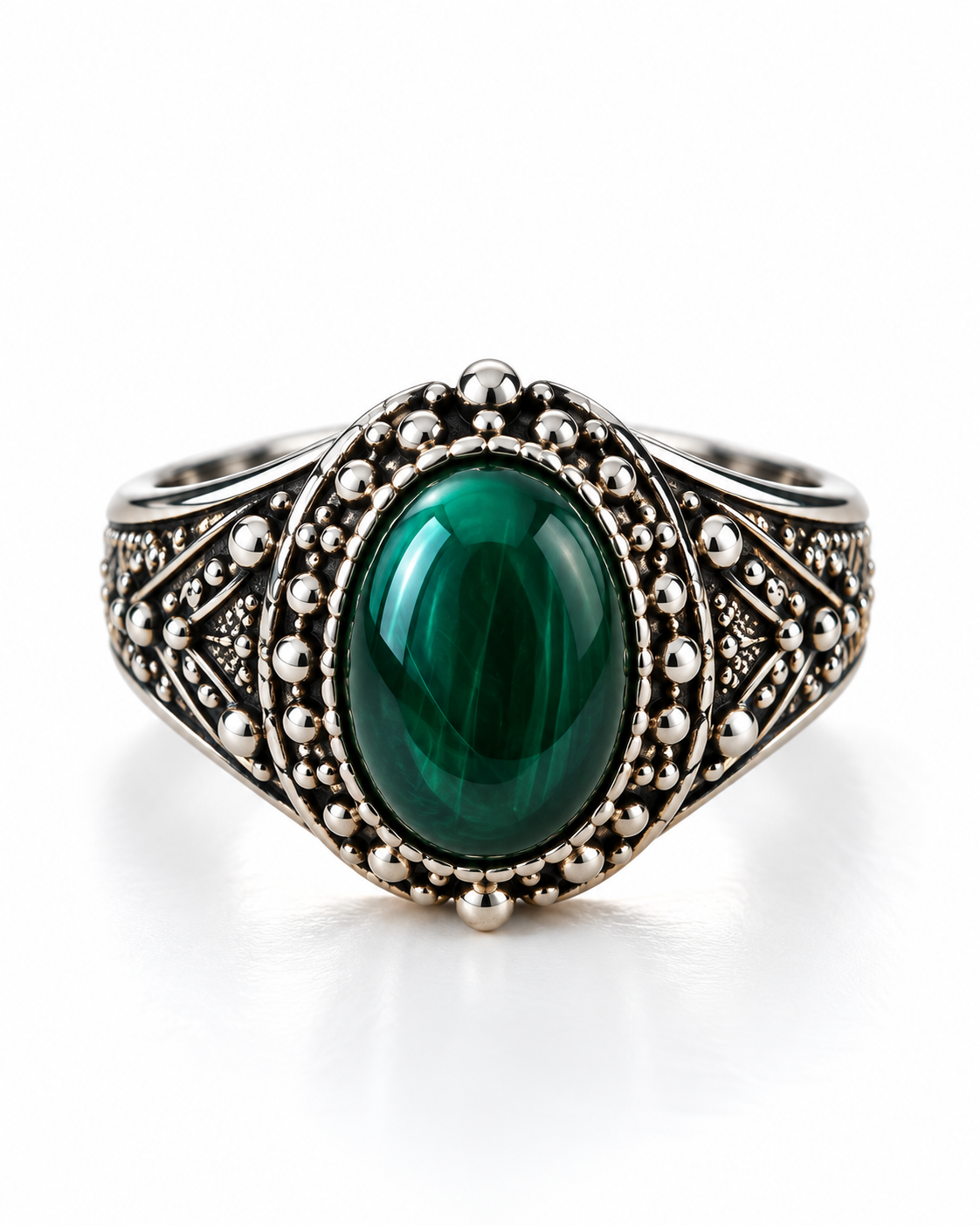 Green Onyx Heritage Ring