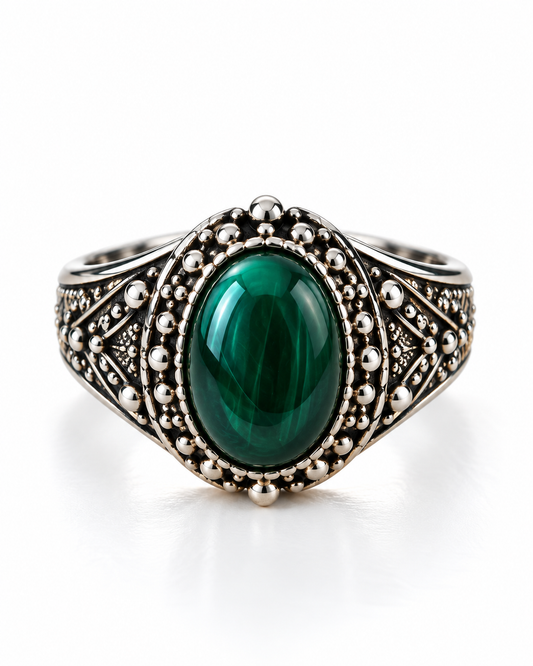 Green Onyx Heritage Ring