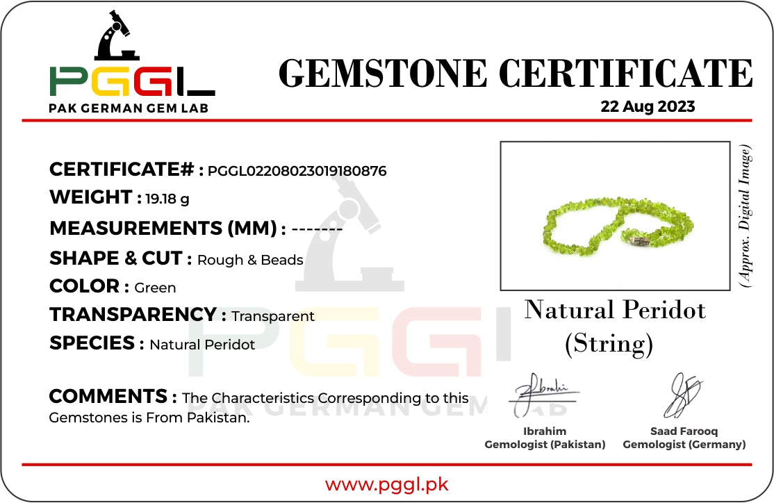 Natural Peridot String