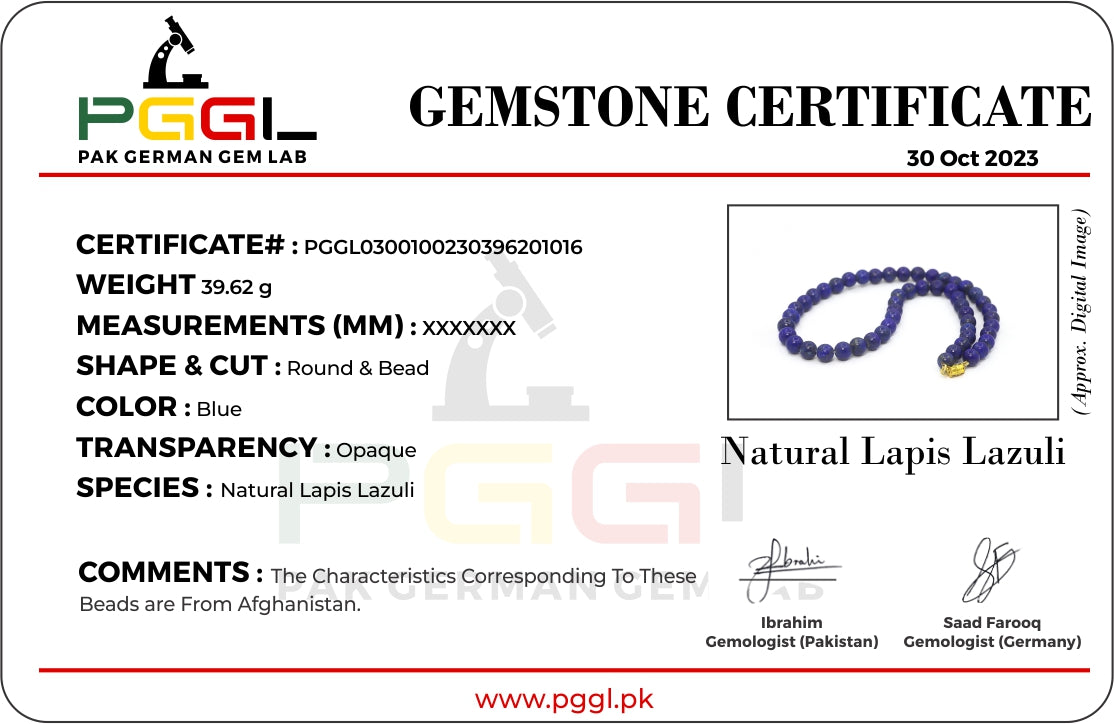 Natural Lapis Lazuli String