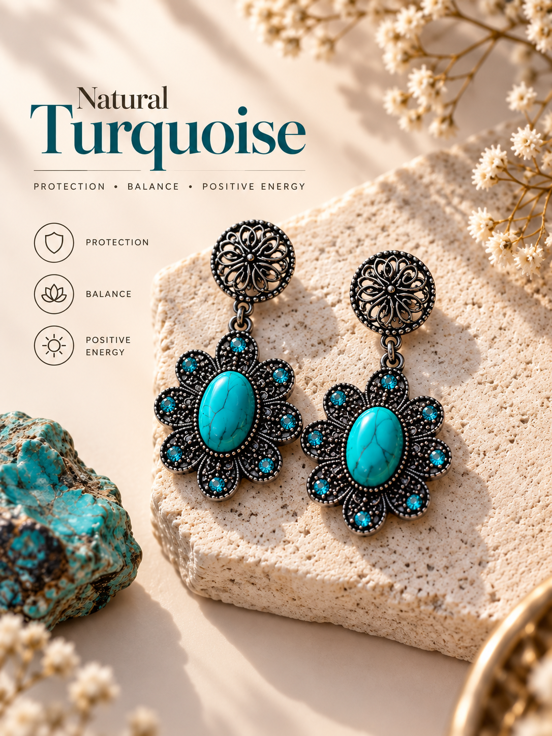 Turquoise Bloom Earrings