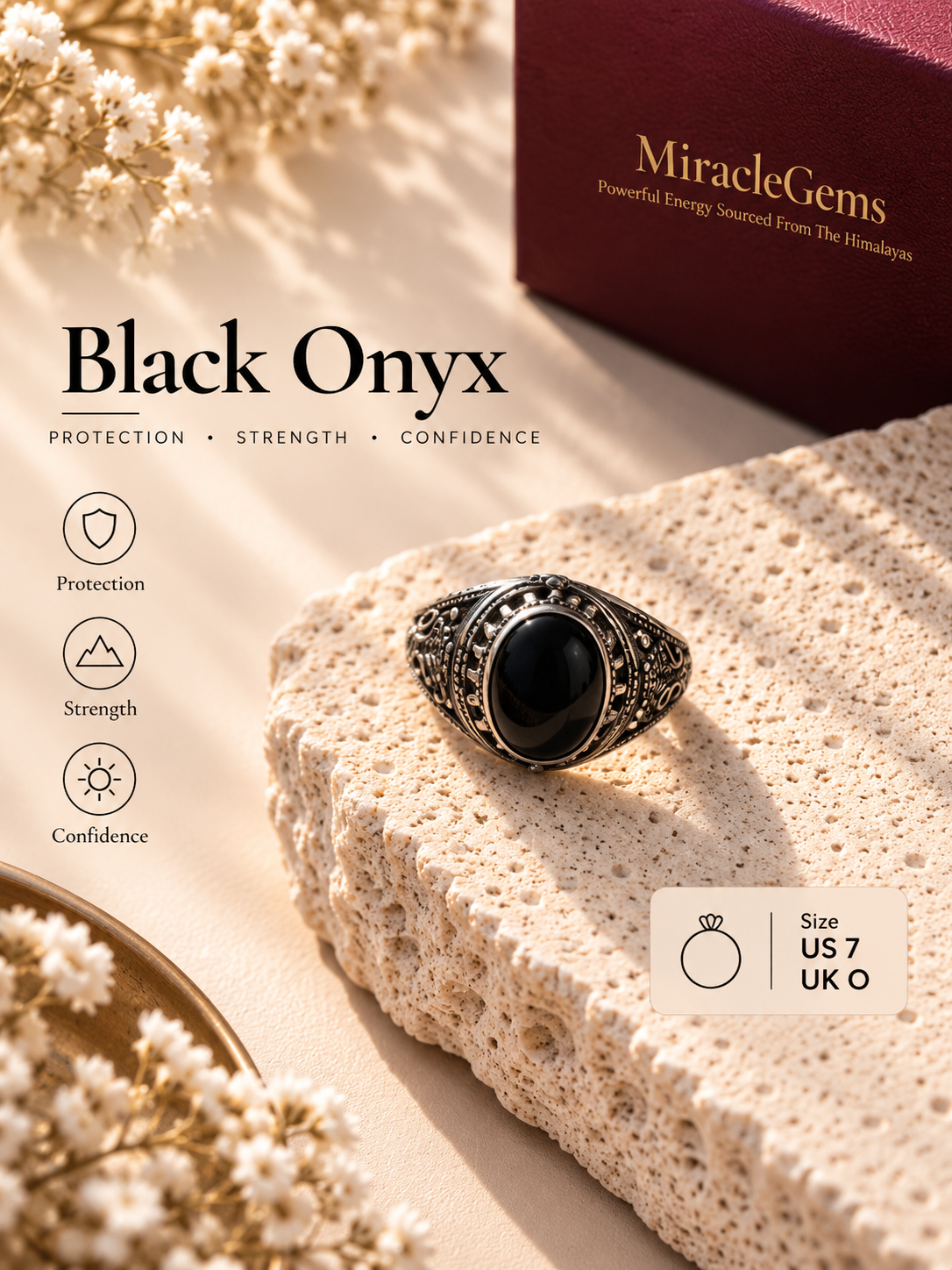 Black Onyx Heritage Ring
