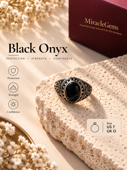 Black Onyx Heritage Ring