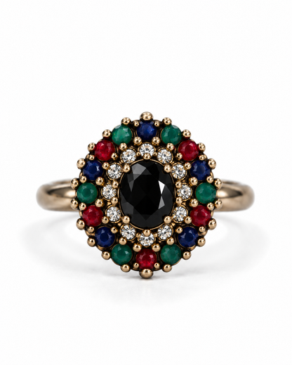 Black Onyx Heritage Ring