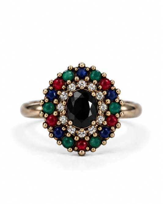 Black Onyx Heritage Ring