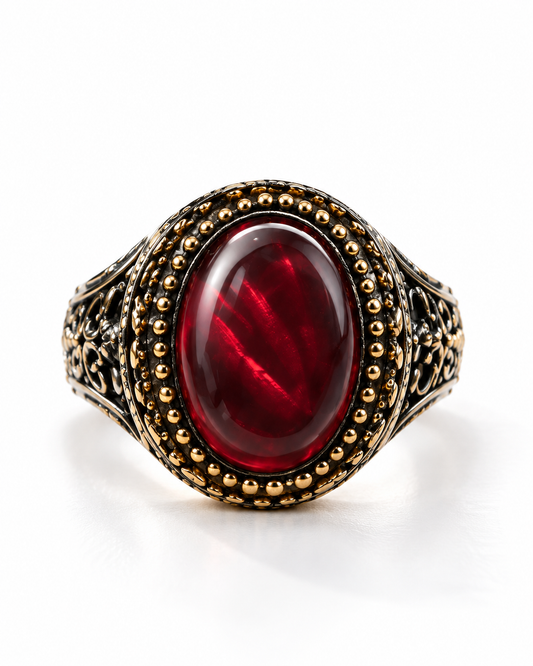 Garnet Bold Spirit Ring