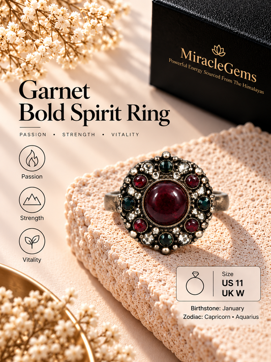 Garnet Bold Spirit Ring