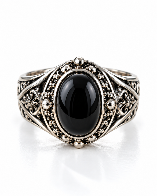 Black Onyx Strength Ring