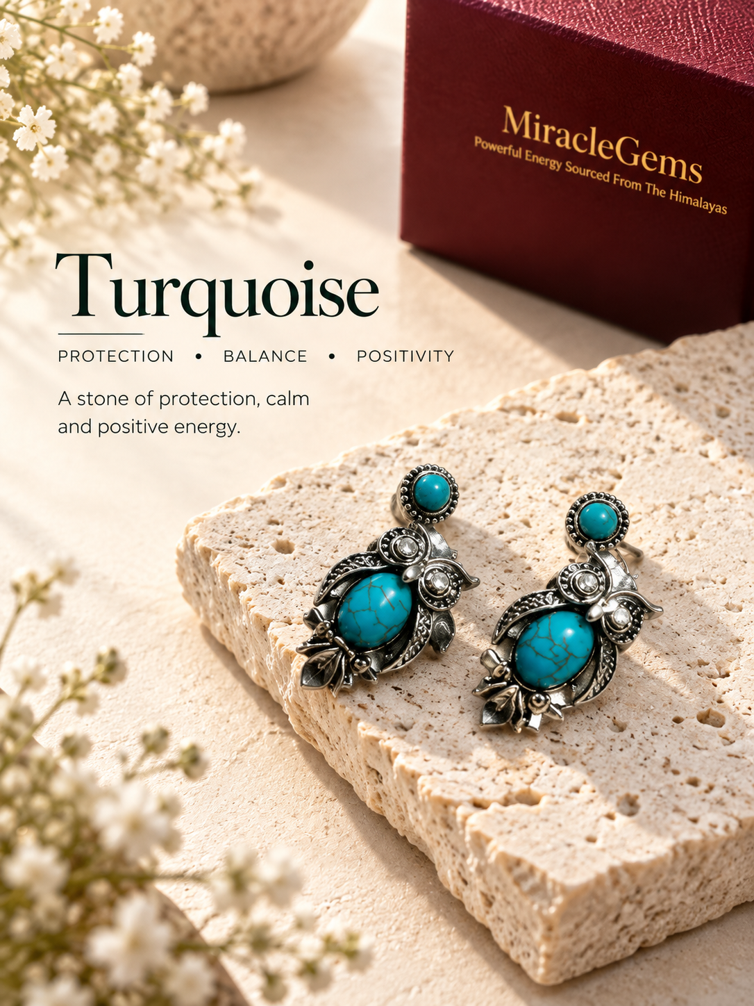 Natural Turquoise Earrings