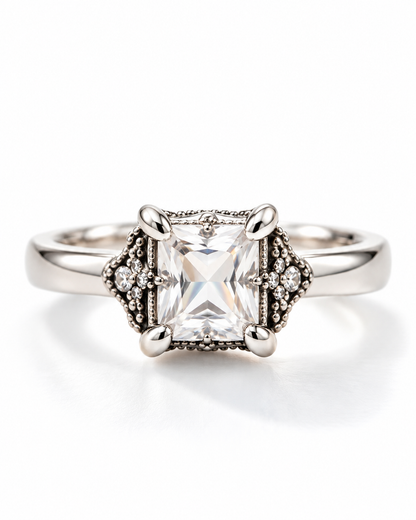 White Quartz Radiance Ring