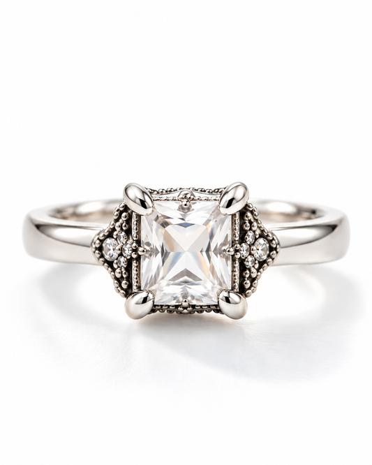 White Quartz Radiance Ring