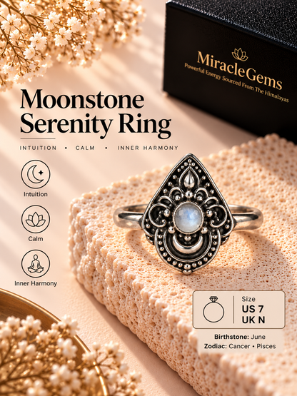 Moonstone Serenity Ring